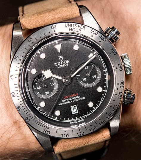 black watches tudor|tudor black bay chronograph.